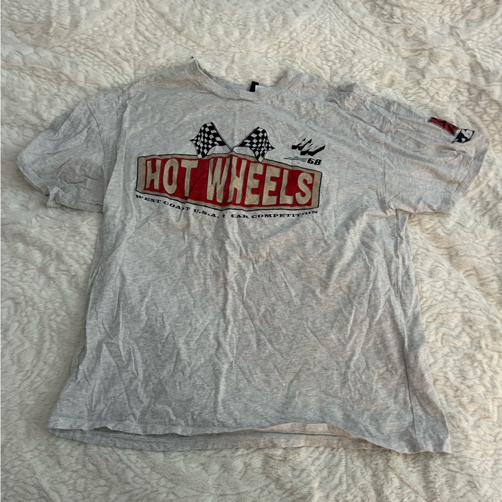H&M Light Gray Hot Wheels Graphic Tee
